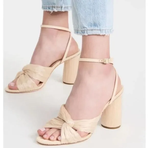 Loeffler Randall Reed High Heel Pleated Sandals in Beauty, New, Size 5 - Picture 13 of 14